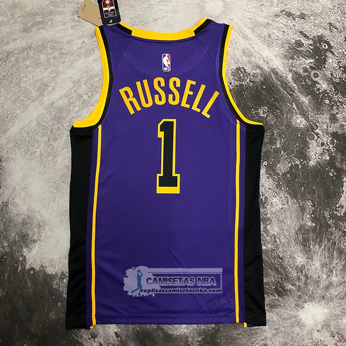 Camiseta Los Angeles Lakers D'Angelo Russell NO 1 Statement 2022-23 Violeta